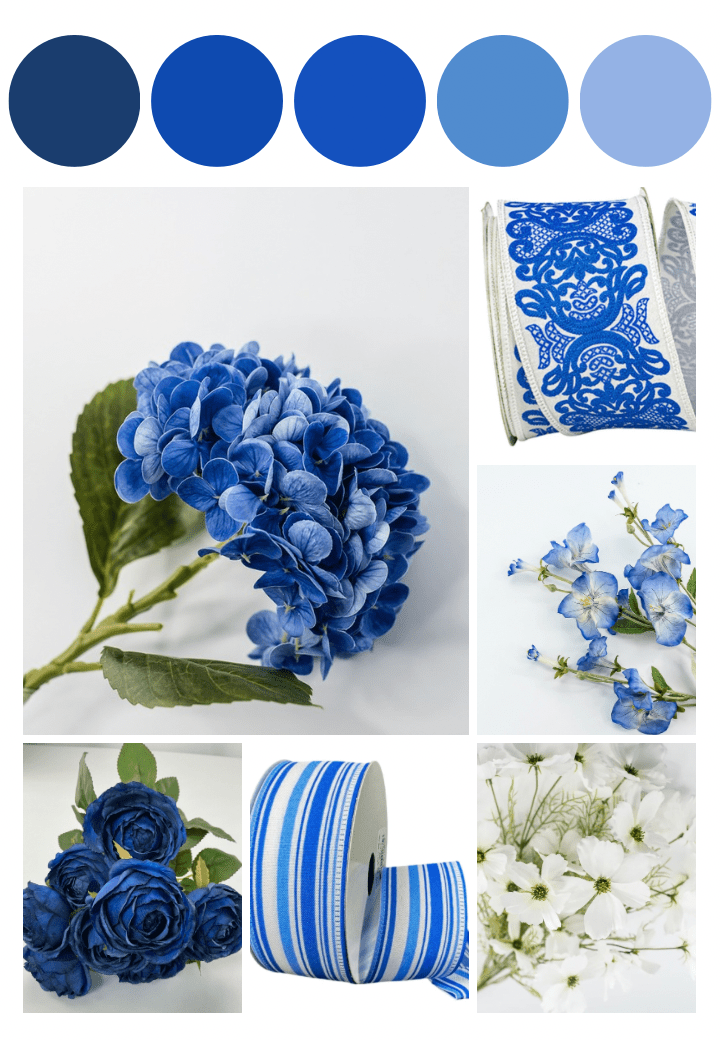 Blue And White Summer - Greenery Market