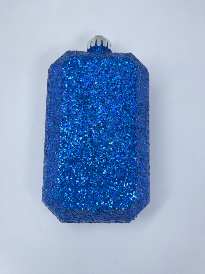 Laser glitter gem ornaments - royal blue