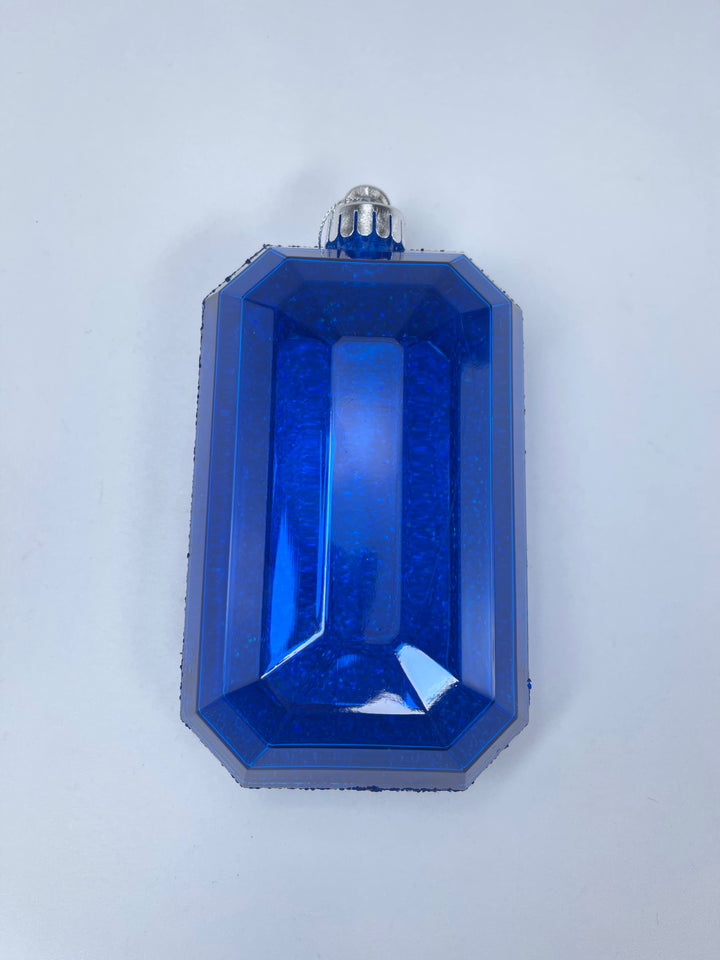 Laser glitter gem ornaments - royal blue