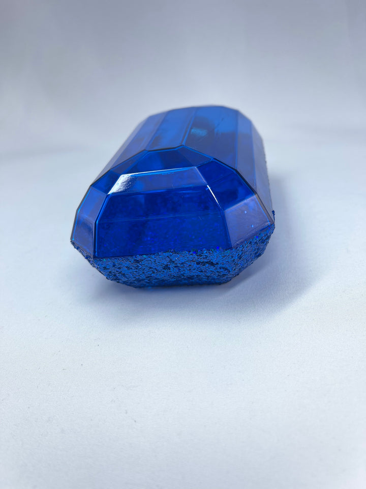 Laser glitter gem ornaments - royal blue