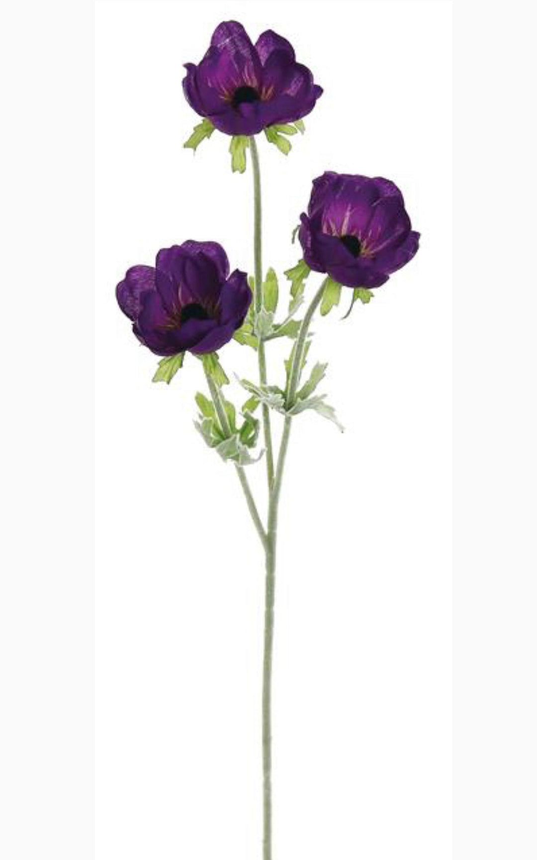 Anemone Poppy spray - purple - Greenery Marketartificial flowers4260 - pu