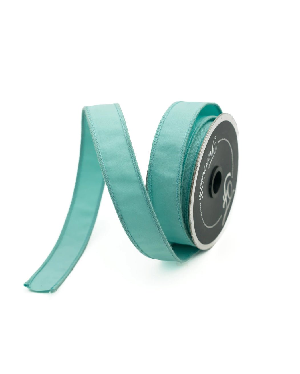Aqua blue taffeta 1” farrisilk wired ribbon - Greenery MarketRibbons & TrimRk411 - 16
