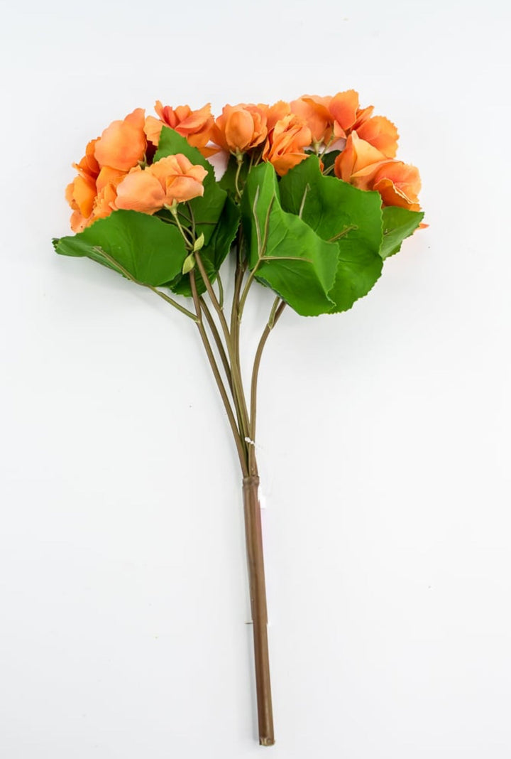 Artificial Begonia Bush - real touch - orange - Greenery Market6144 - OG
