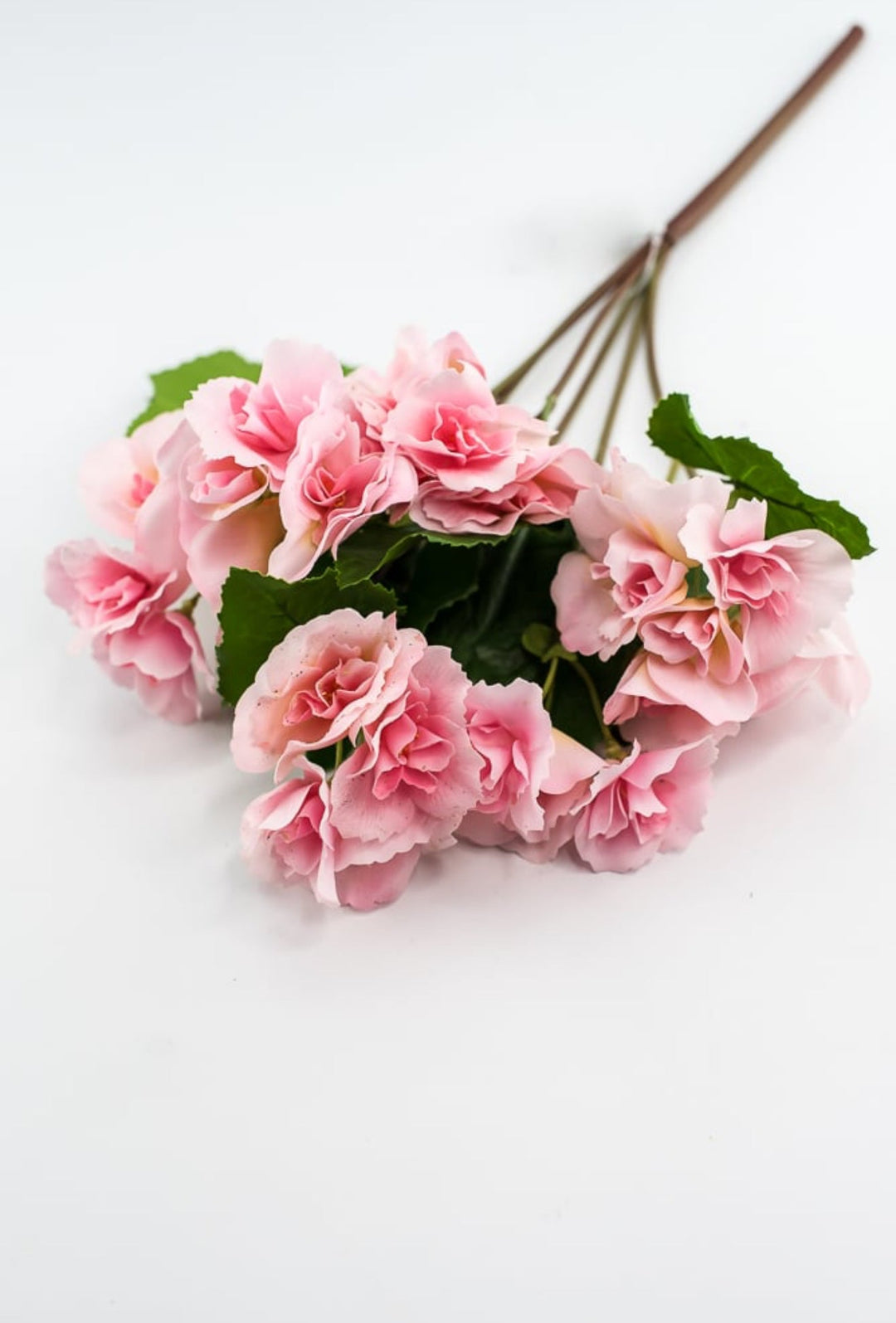 Artificial Begonia Bush - real touch - pink - Greenery Market6144 - P