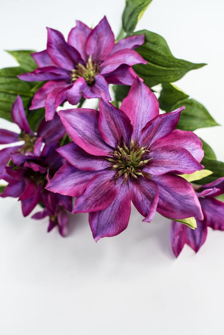 Artificial Clematis Flower Bush - Pink - Greenery MarketFBC326 - OC