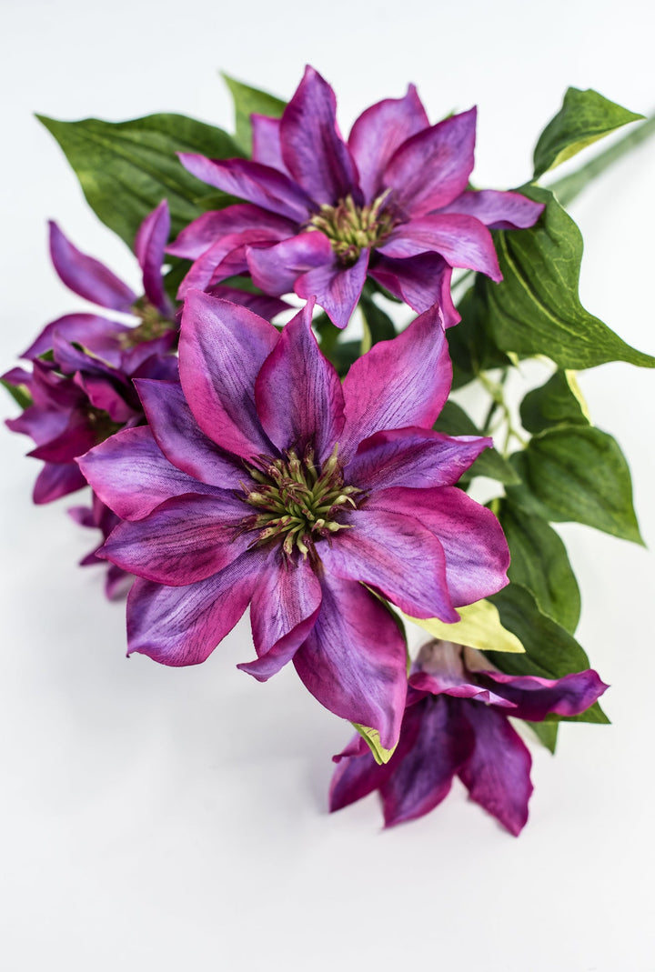 Artificial Clematis Flower Bush - Pink - Greenery MarketFBC326 - OC