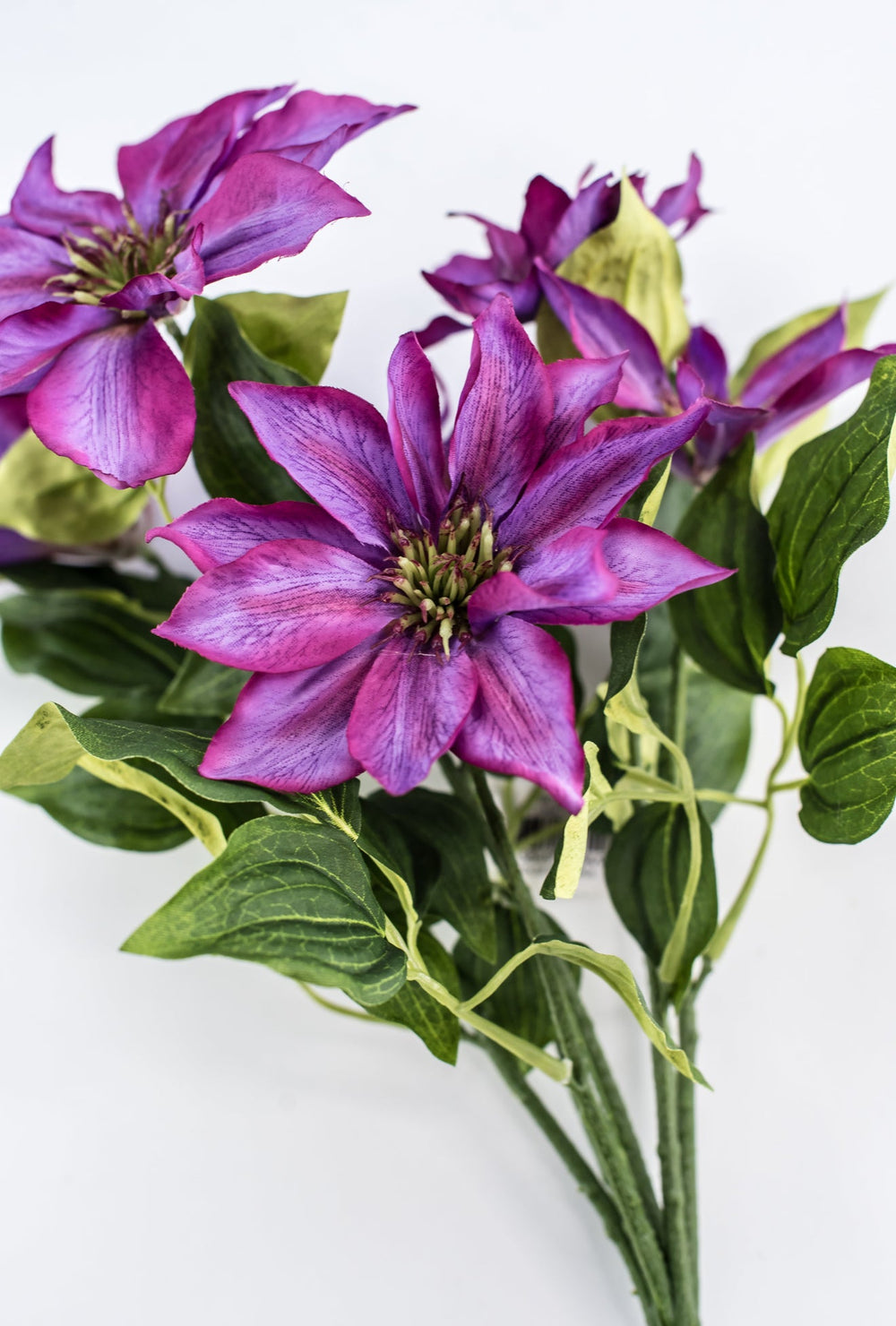 Artificial Clematis Flower Bush - Pink - Greenery MarketFBC326 - OC