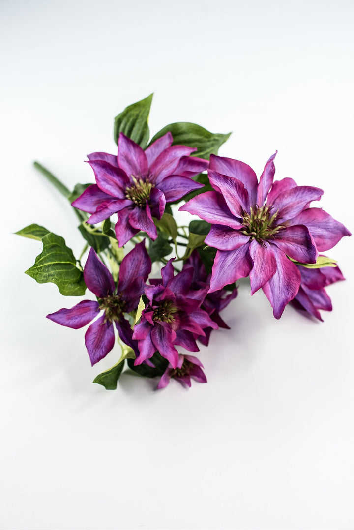 Artificial Clematis Flower Bush - Pink - Greenery MarketFBC326 - OC