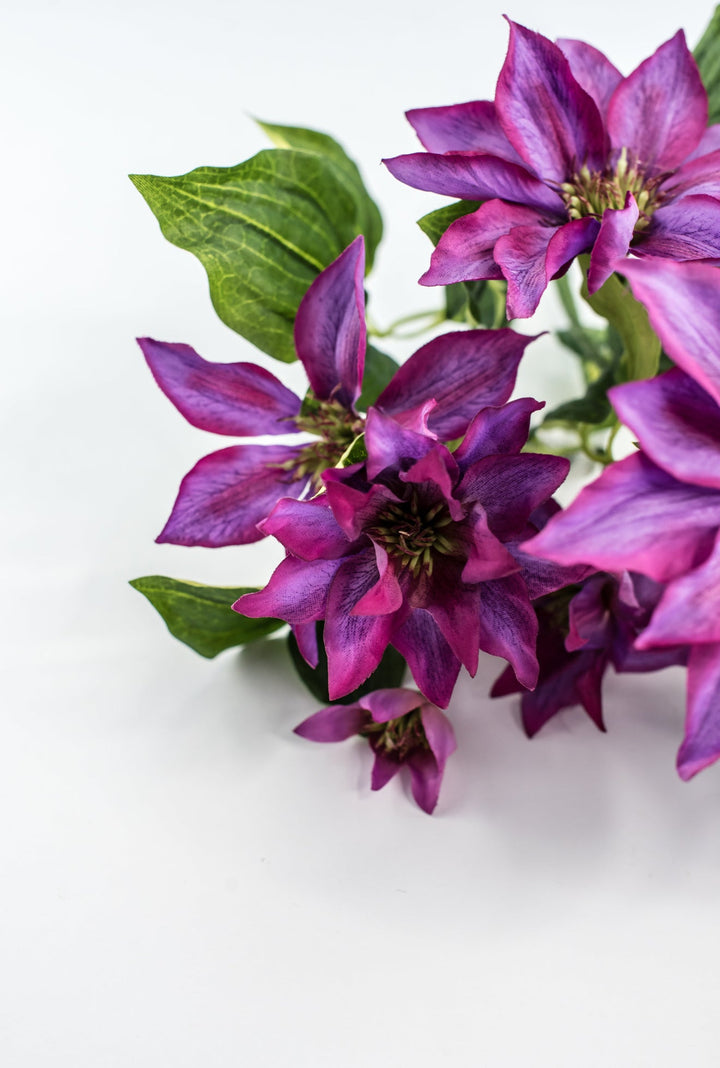 Artificial Clematis Flower Bush - Pink - Greenery MarketFBC326 - OC