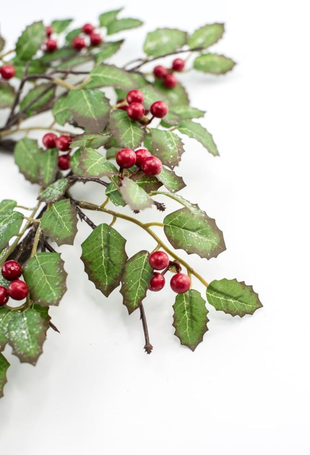Artificial holly and red berries candle ring 13” - Greenery MarketArtificial FloraXP2544 GR