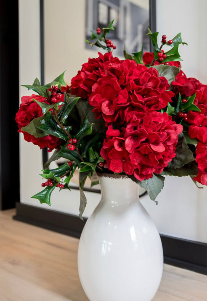 Artificial holly and red berries spray - Greenery Marketgreenery2825147GR