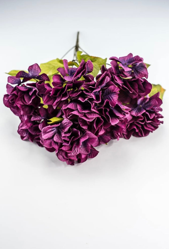 Artificial, Hydrangea bush - plum purple - Greenery Marketartificial flowers72303