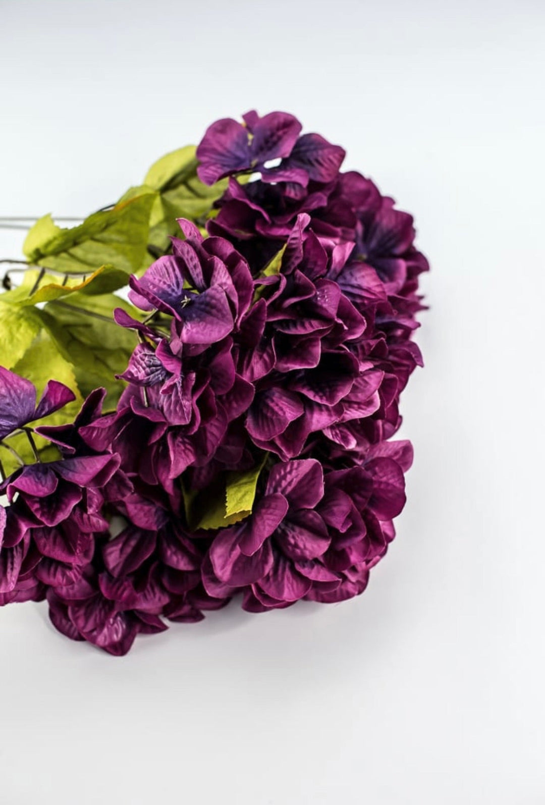 Artificial, Hydrangea bush - plum purple - Greenery Marketartificial flowers72303