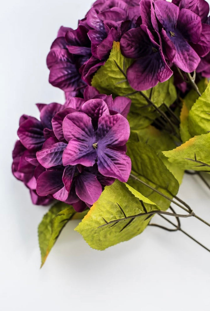 Artificial, Hydrangea bush - plum purple - Greenery Marketartificial flowers72303