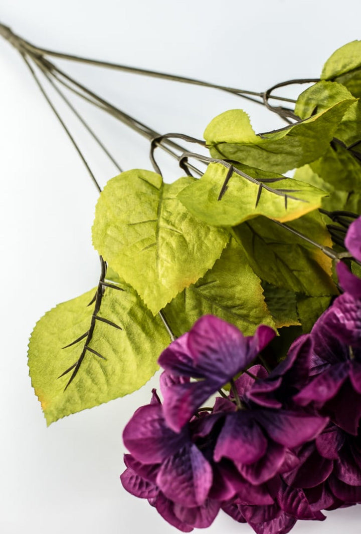Artificial, Hydrangea bush - plum purple - Greenery Marketartificial flowers72303