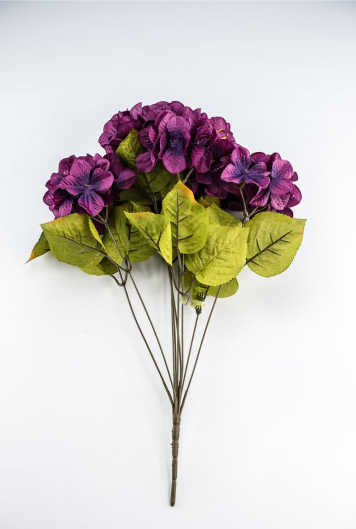 Artificial, Hydrangea bush - plum purple - Greenery Marketartificial flowers72303