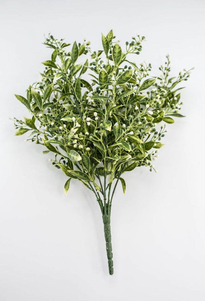 Artificial, Leaf Greenery Bush - Cream Green - Greenery MarketArtificial Flora84961 - CRGN