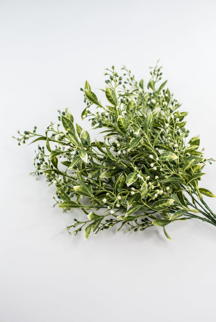 Artificial, Leaf Greenery Bush - Cream Green - Greenery MarketArtificial Flora84961 - CRGN