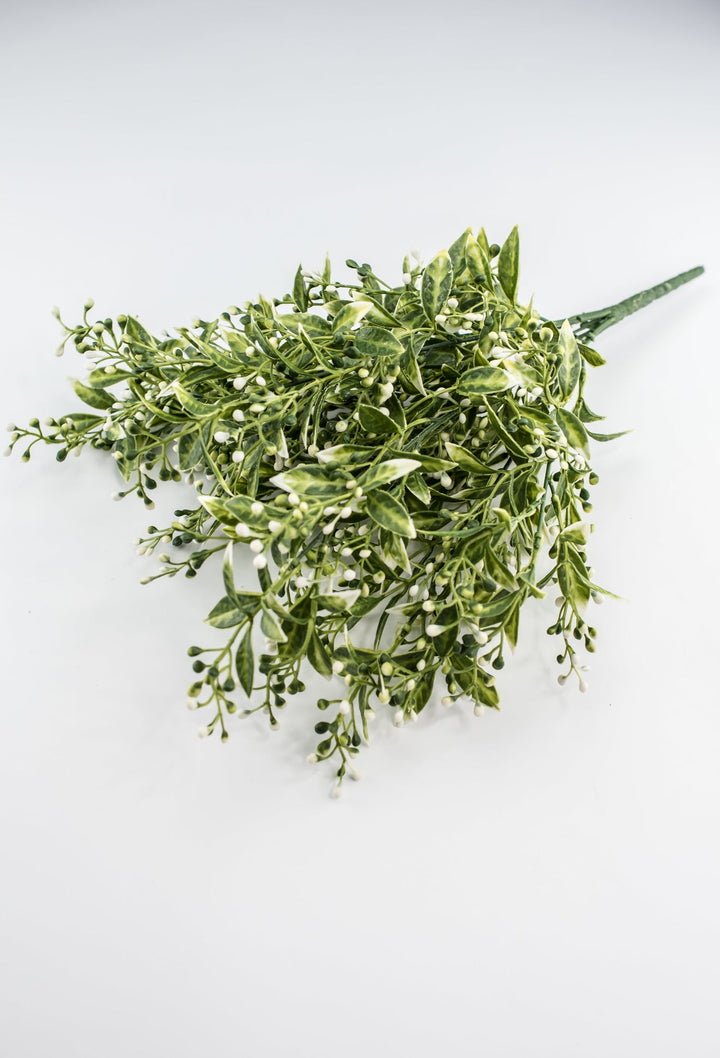 Artificial, Leaf Greenery Bush - Cream Green - Greenery MarketArtificial Flora84961 - CRGN