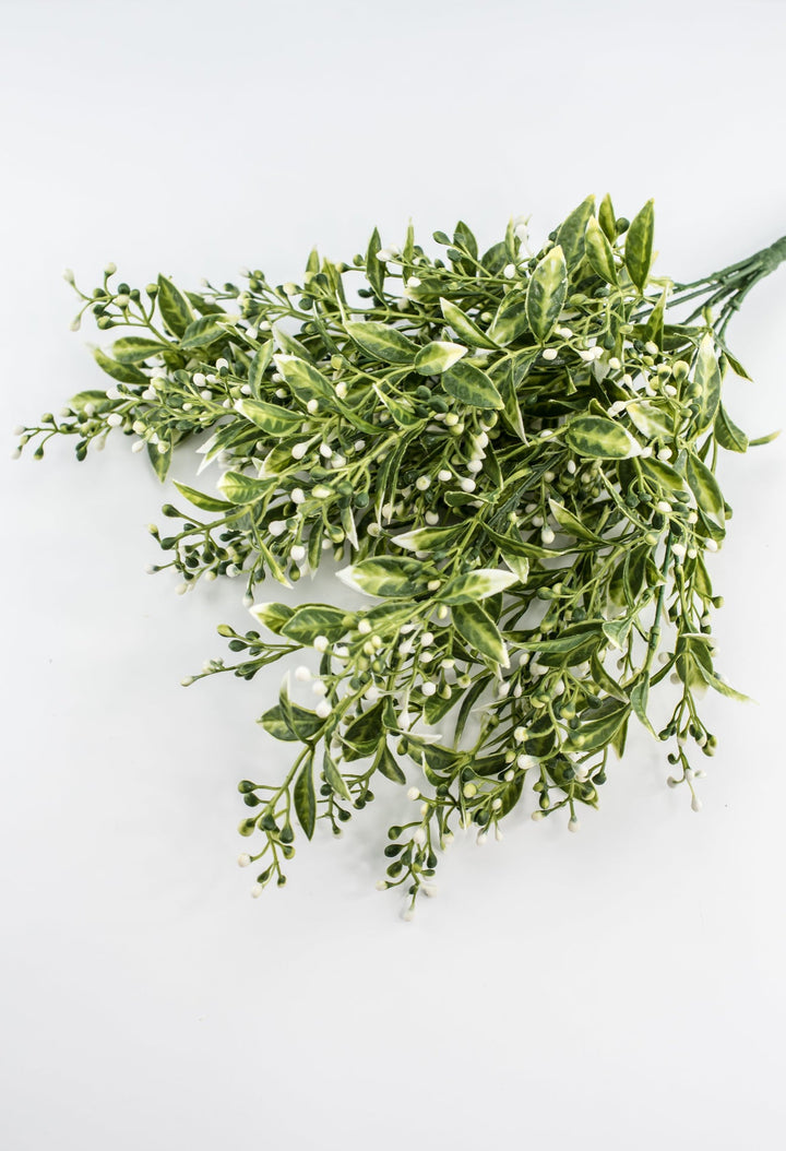 Artificial, Leaf Greenery Bush - Cream Green - Greenery MarketArtificial Flora84961 - CRGN