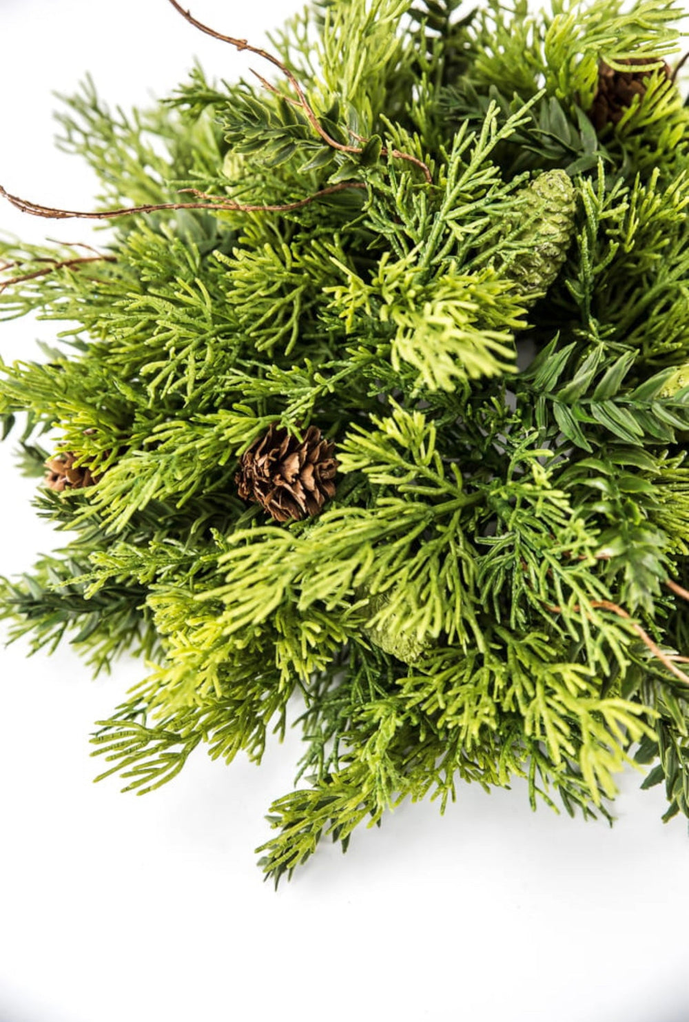 Artificial mixed evergreen greenery half sphere - Greenery MarketArtificial FloraXVP6033
