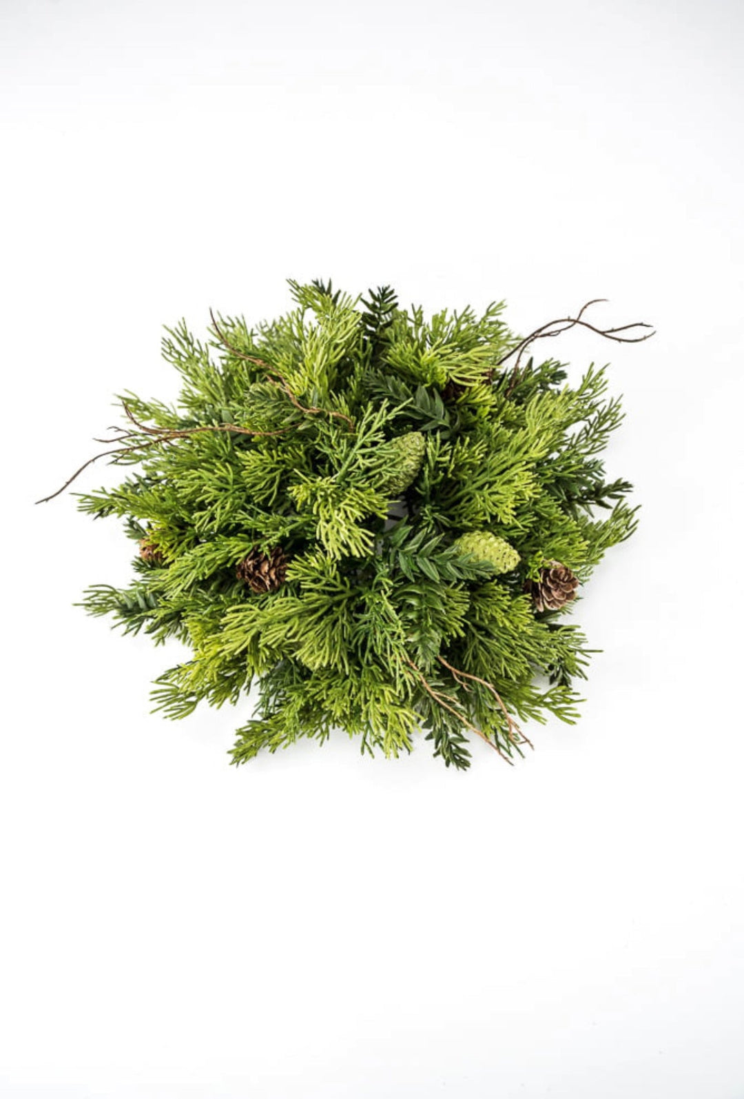 Artificial mixed evergreen greenery half sphere - Greenery MarketArtificial FloraXVP6033