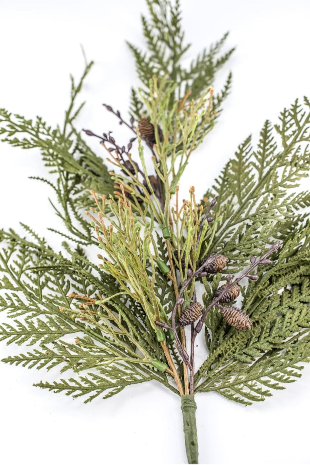 Artificial, mixed incense cedar & mini cone spray - Greenery MarketXX9152