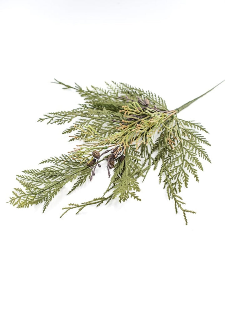 Artificial, mixed incense cedar & mini cone spray - Greenery MarketXX9152