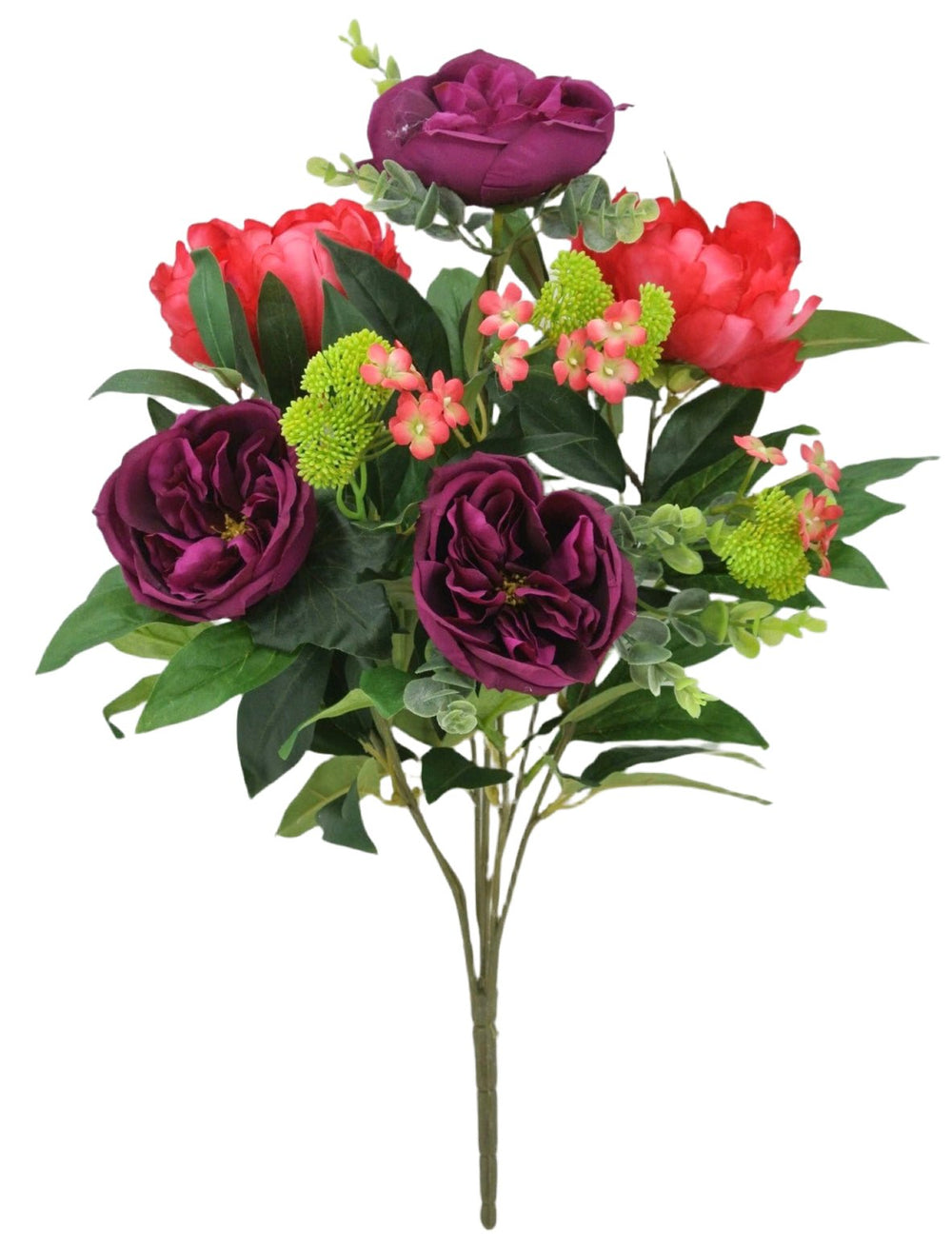 Artificial peony and sedum bush - Greenery Marketartificial flowers84153