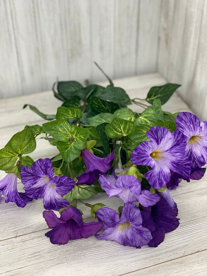 Artificial petunia flowers bush, purple - Greenery Marketartificial flowers25796
