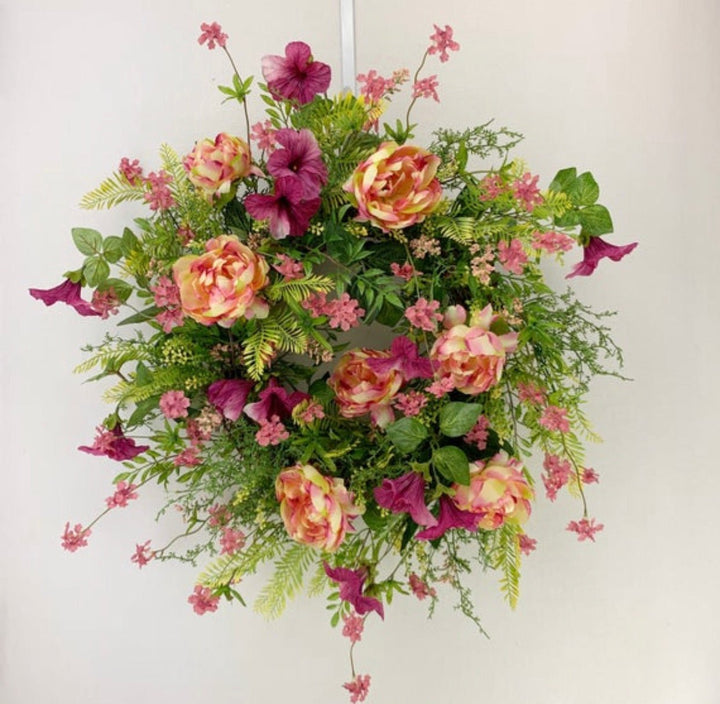 Artificial petunia flowers bush, purple - Greenery Marketartificial flowers25796