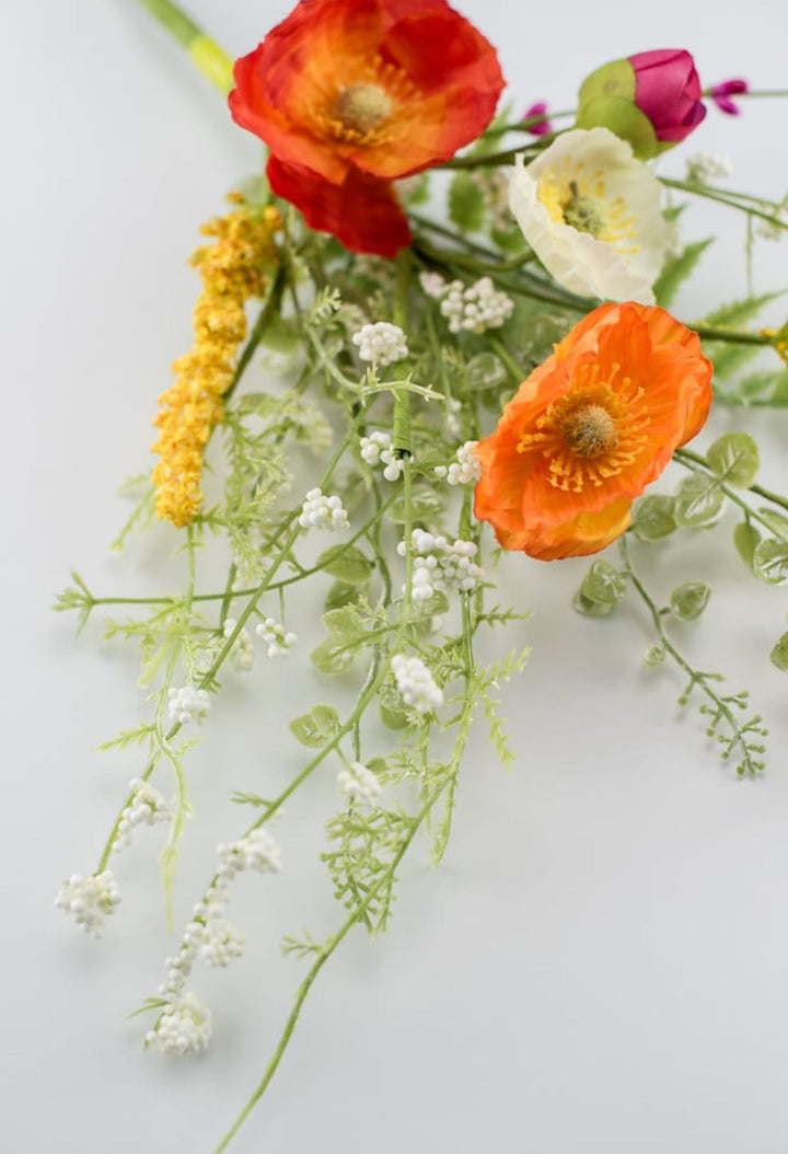Artificial Poppy pick with greenery - Greenery Marketartificial flowers63090SP16