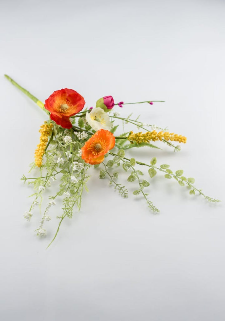 Artificial Poppy pick with greenery - Greenery Marketartificial flowers63090SP16