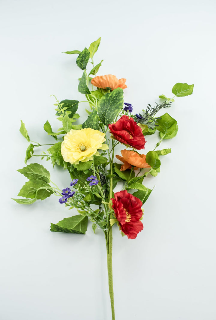 Artificial Poppy spray with greenery - Greenery Marketartificial flowers62778