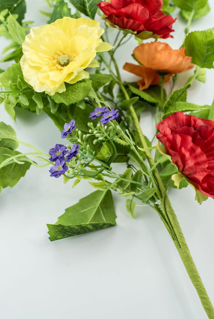 Artificial Poppy spray with greenery - Greenery Marketartificial flowers62778