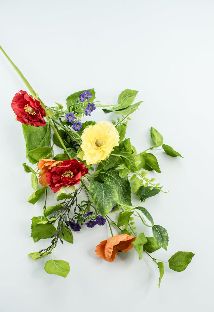 Artificial Poppy spray with greenery - Greenery Marketartificial flowers62778