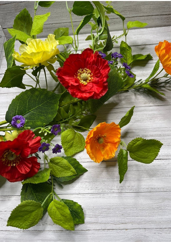 Artificial Poppy spray with greenery - Greenery Marketartificial flowers62778