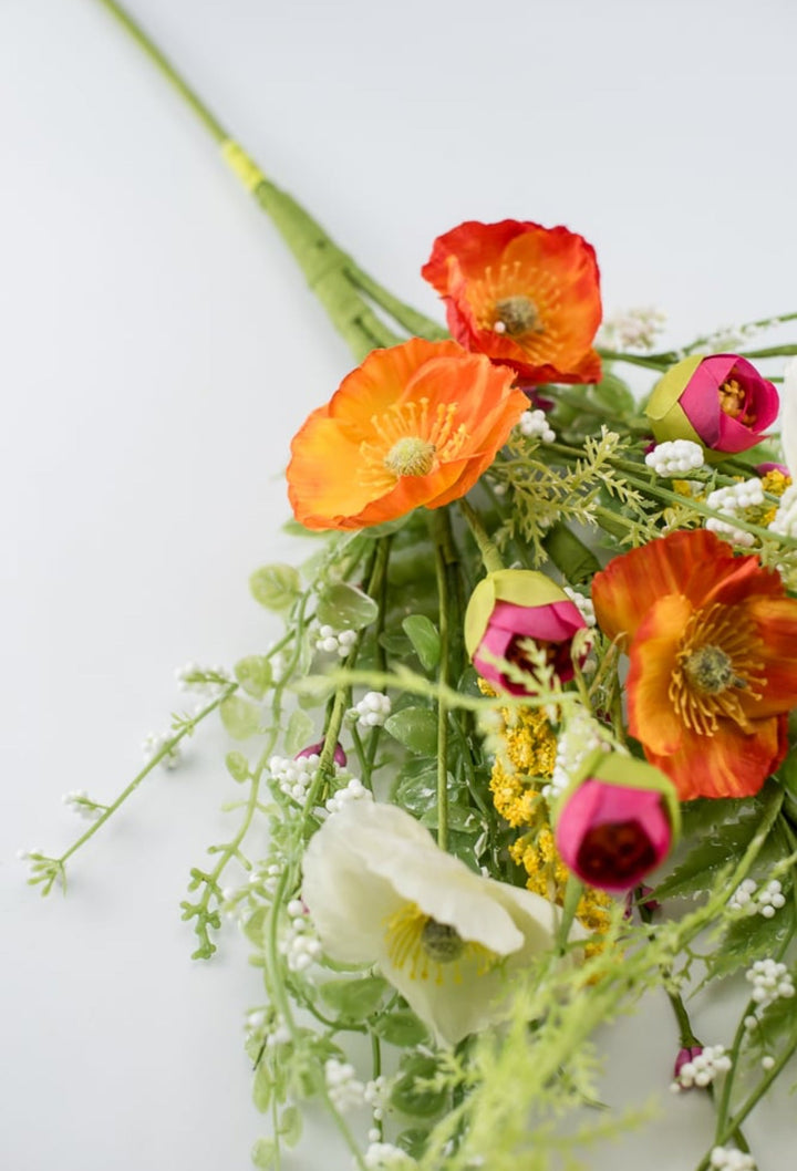 Artificial Poppy spray with greenery - Greenery Marketartificial flowers63090SP26