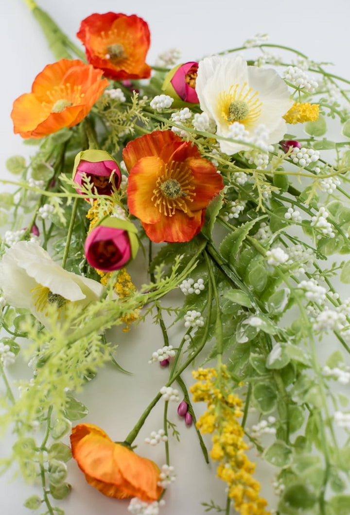 Artificial Poppy spray with greenery - Greenery Marketartificial flowers63090SP26