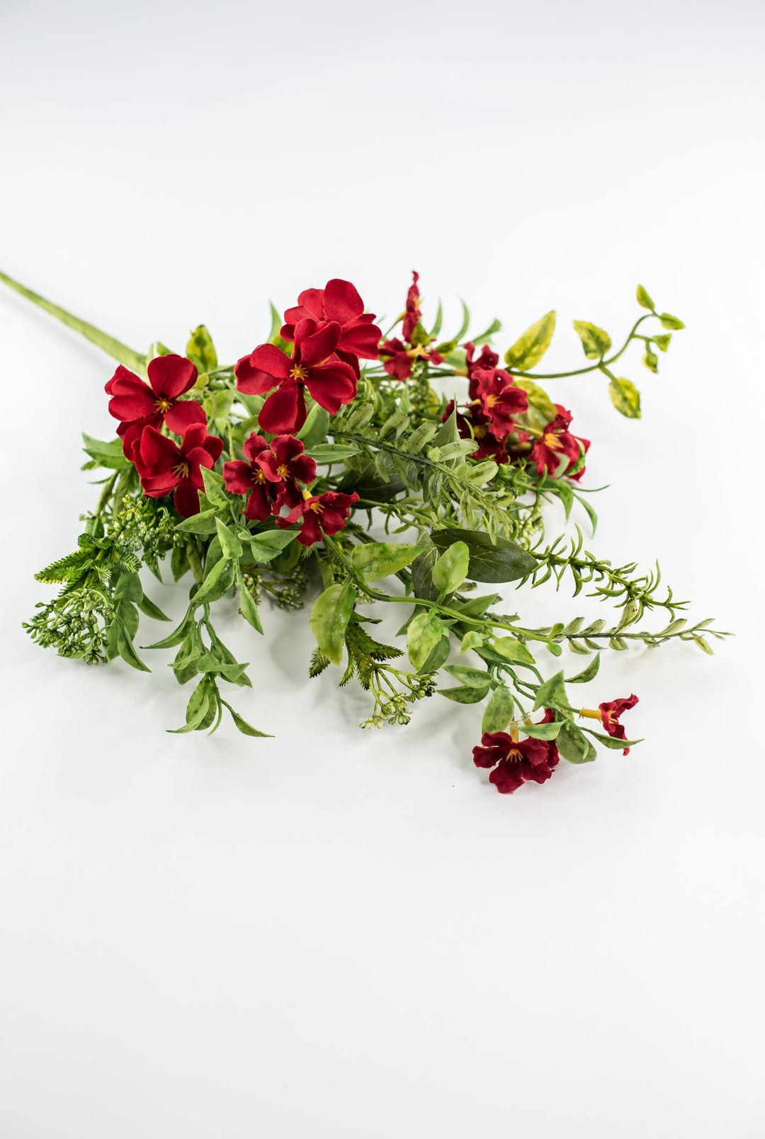 Artificial red blossom and greenery spray - Greenery MarketArtificial Flora64779