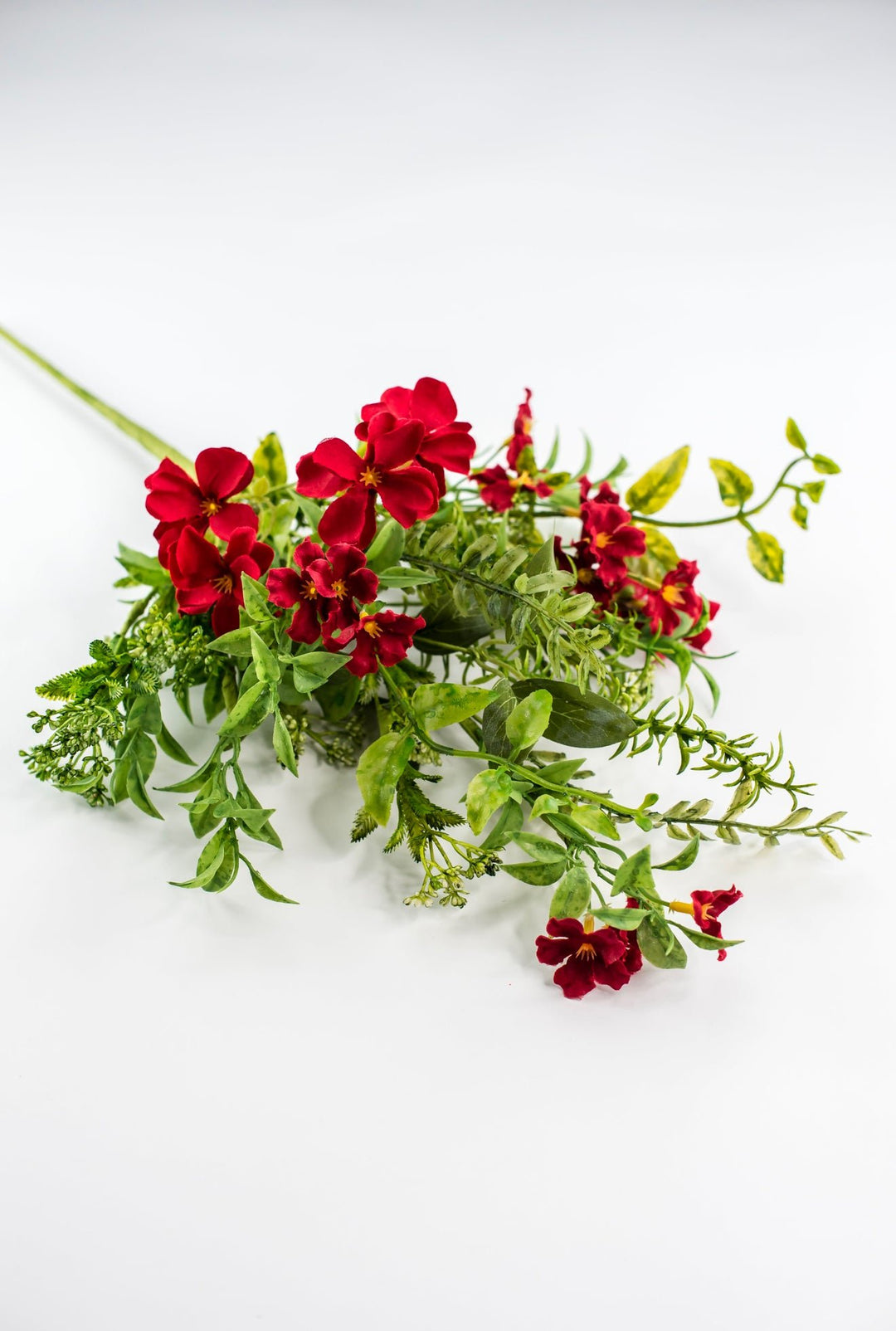 Artificial red blossom and greenery spray - Greenery MarketArtificial Flora64779