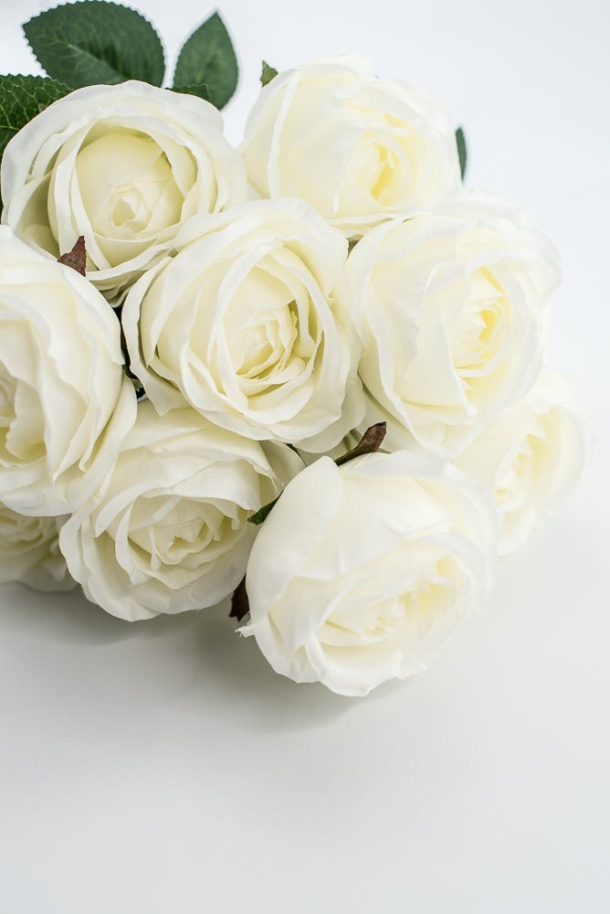 Artificial Roses Bush - White - Greenery Marketartificial flowers25824