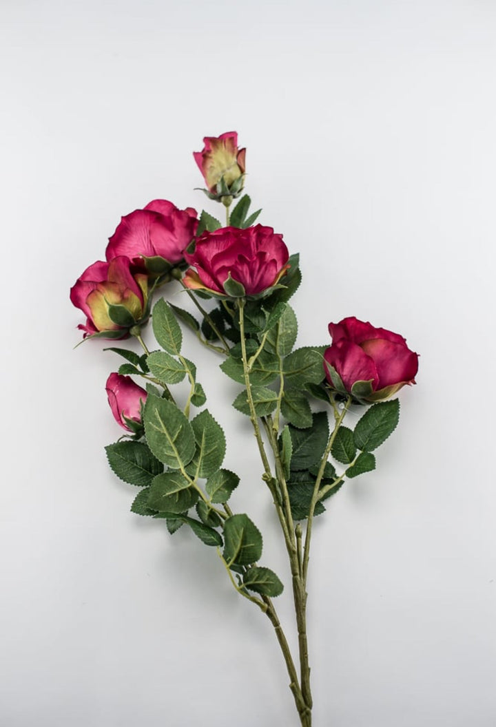 Artificial Roses spray - deep fuchsia pink - Greenery Marketartificial flowers27571