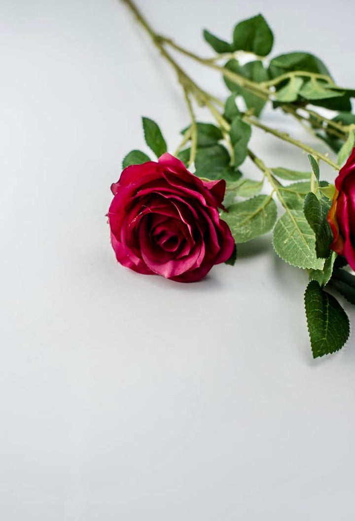 Artificial Roses spray - deep fuchsia pink - Greenery Marketartificial flowers27571