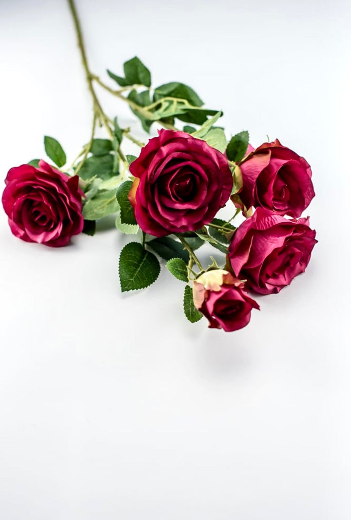 Artificial Roses spray - deep fuchsia pink - Greenery Marketartificial flowers27571
