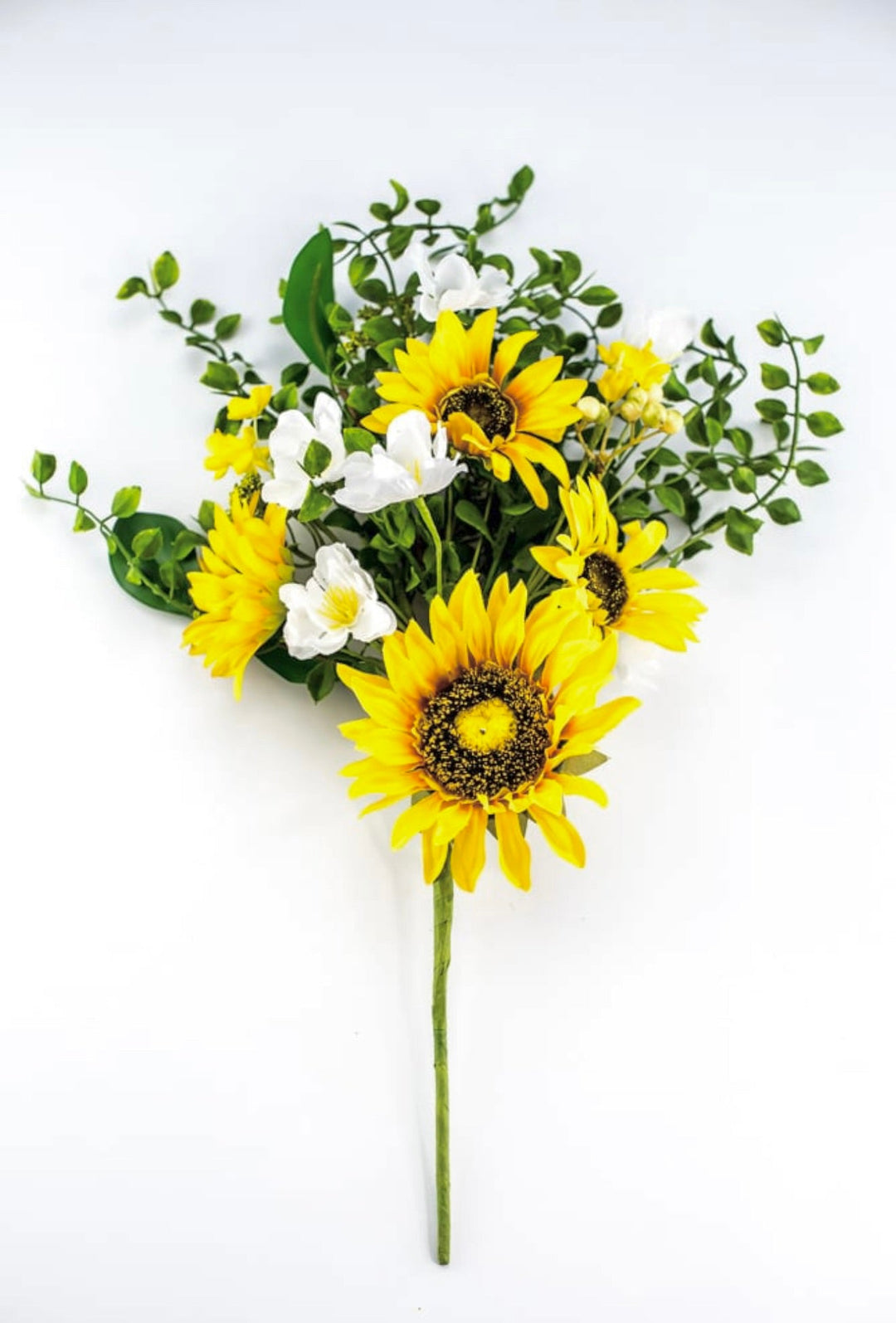 Artificial Sunflower and greenery mixed bush - Greenery Marketartificial flowers63045BU22