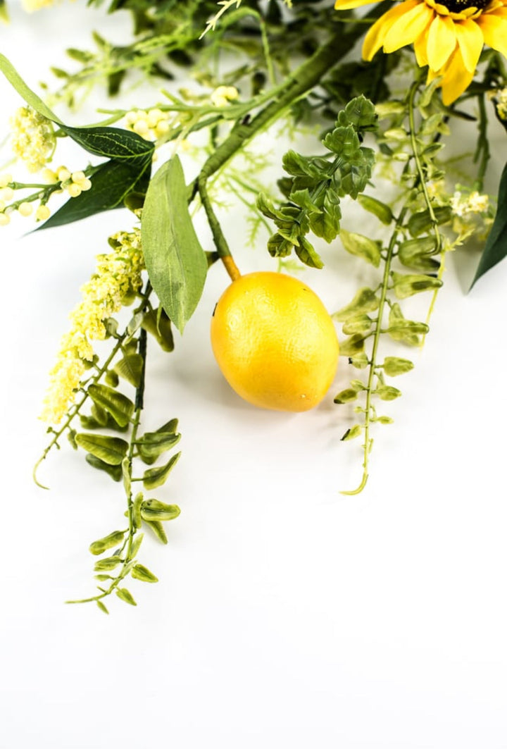 Artificial Sunflower and lemon spray - Greenery Marketartificial flowers63086SP28