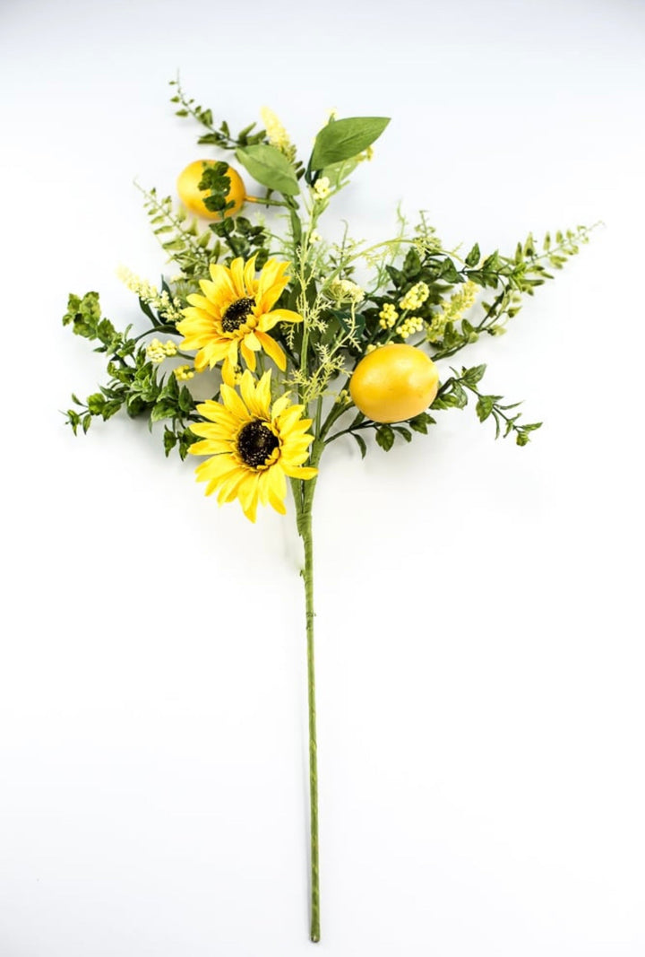 Artificial Sunflower and lemon spray - Greenery Marketartificial flowers63086SP28