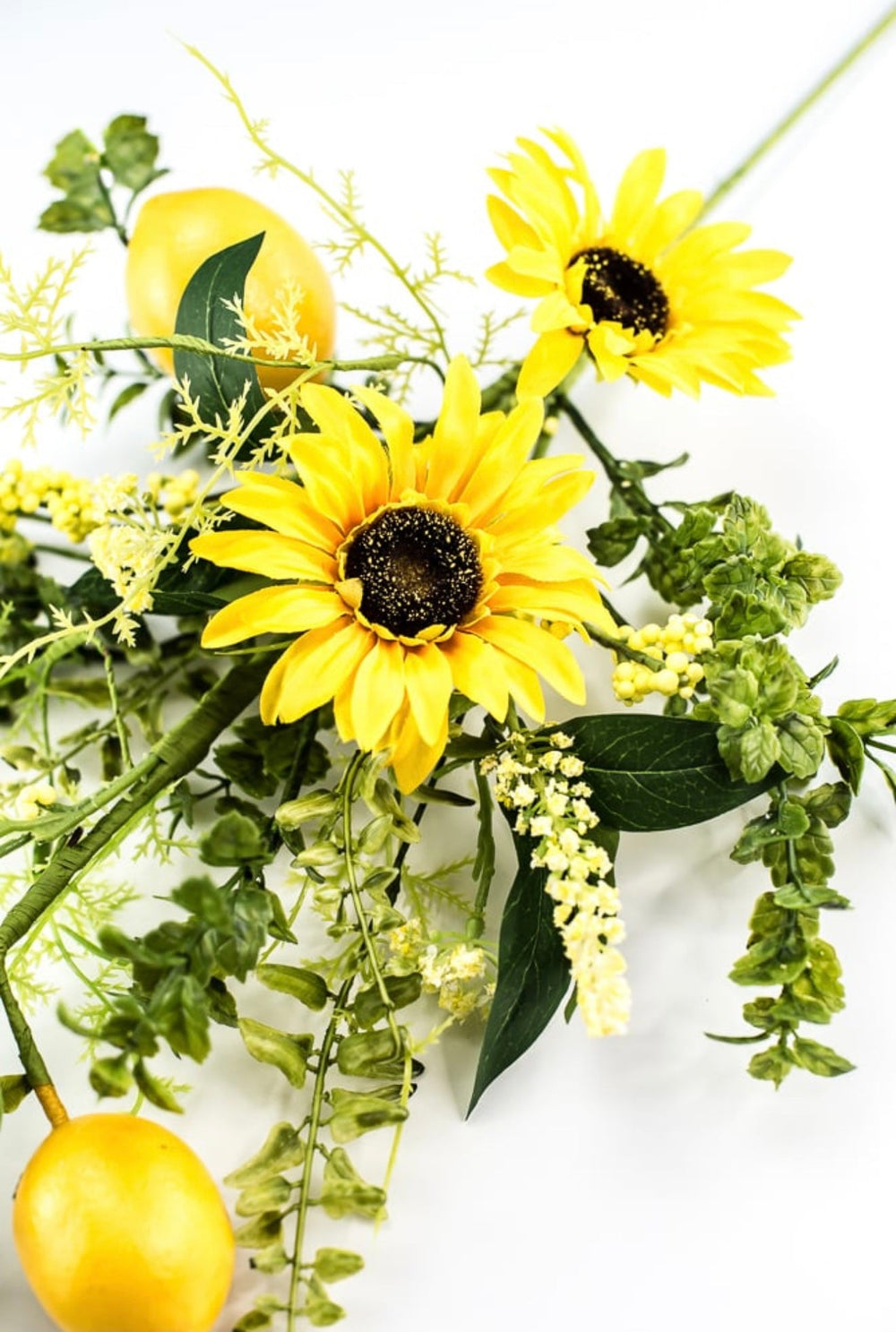 Artificial Sunflower and lemon spray - Greenery Marketartificial flowers63086SP28