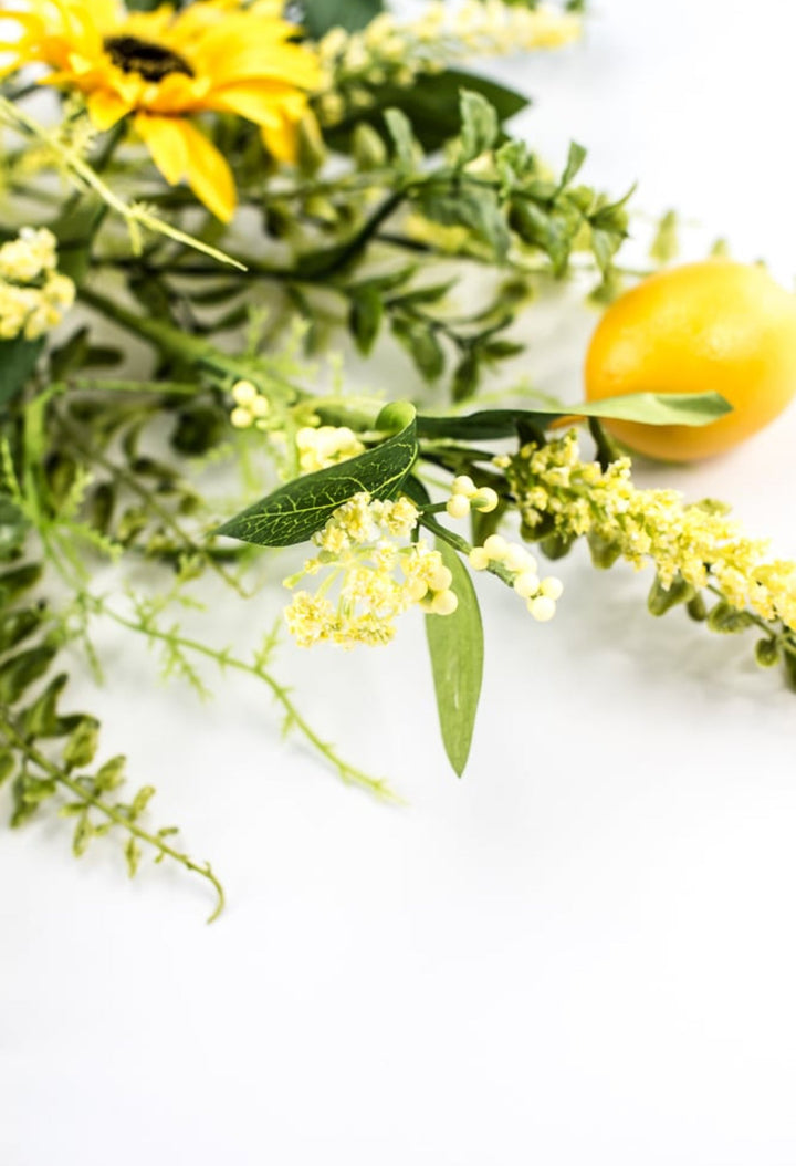 Artificial Sunflower and lemon spray - Greenery Marketartificial flowers63086SP28